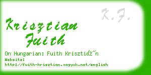 krisztian fuith business card